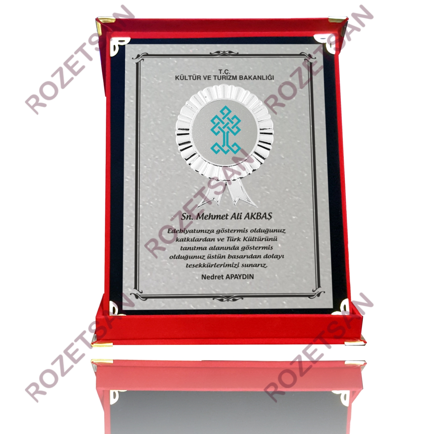 Kültür ve Turizm Bakanlığı Kokartlı Plaket